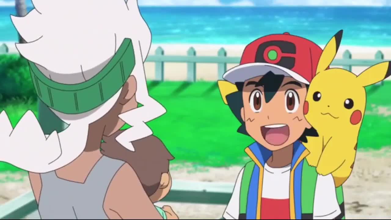 Pokemon Journeys Ash Is A Big Brother For Professor Burnet's Son