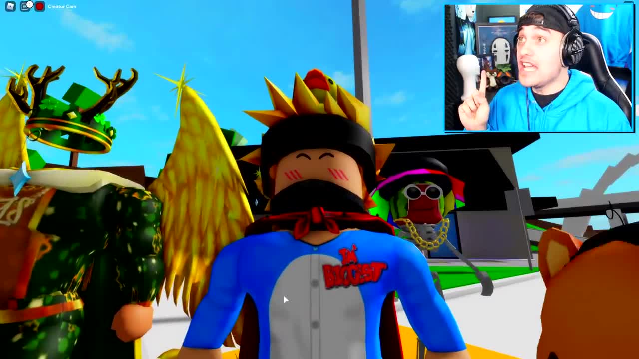 Superheroes and thanos in roblox