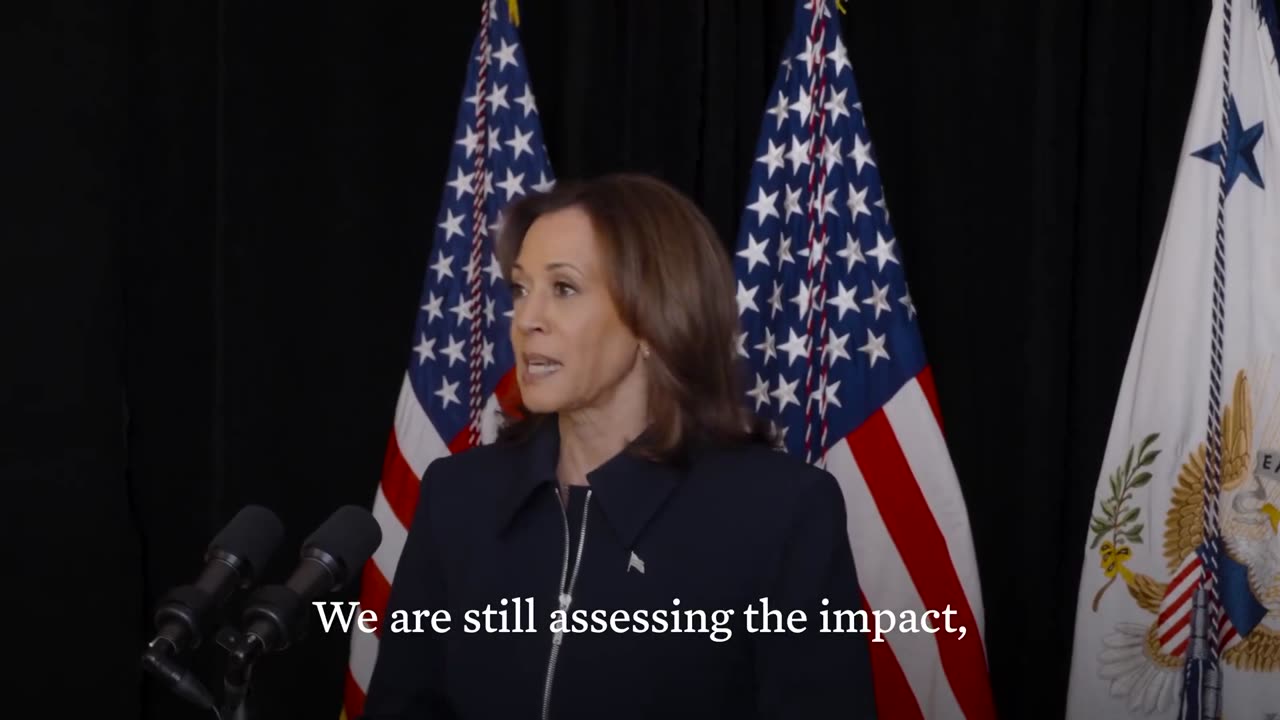 Kamala Harris about Irans regime missile atack on Israel