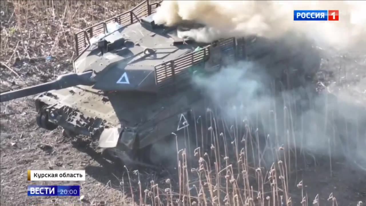 German Leopard 2A6 Destroyed In Kursk Region