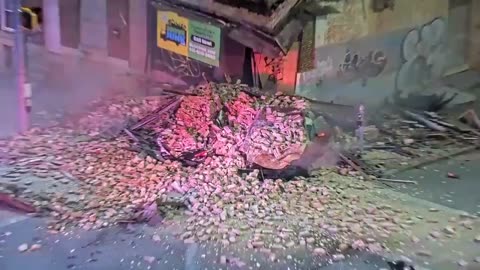 Car Accident Building Collapse