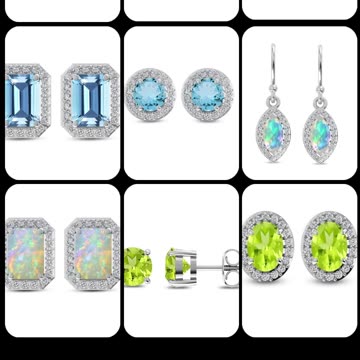 Discover our stunning collection of new earrings, featuring a variety of vibrant gemstones