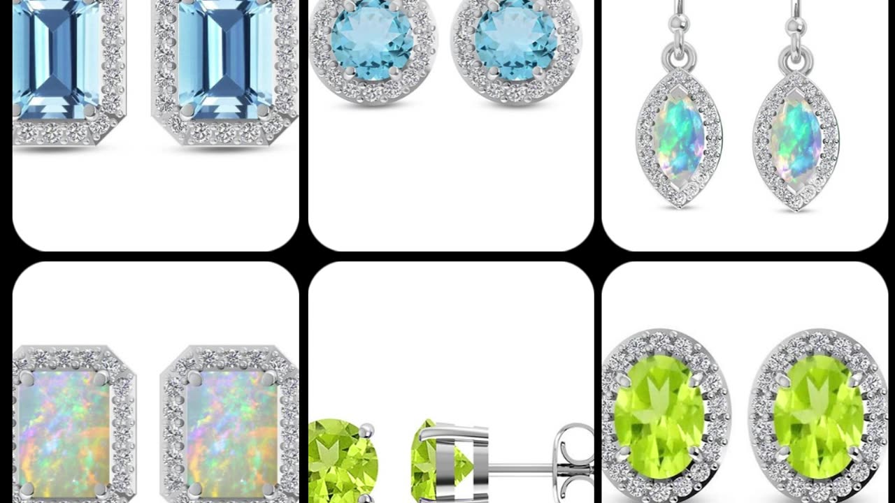 Discover our stunning collection of new earrings, featuring a variety of vibrant gemstones