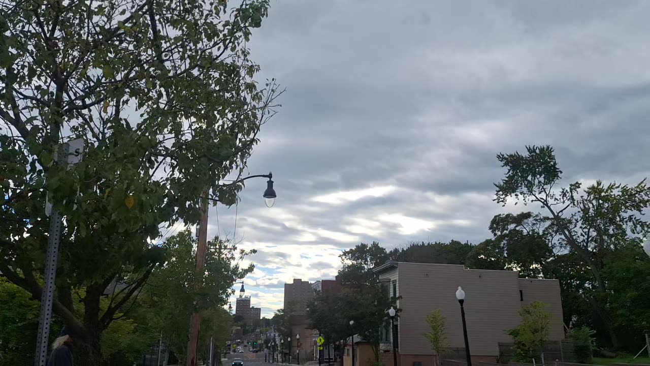 A created covering with breaks to the real sky