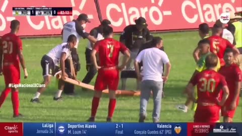 A football match in Guatemala was interrupted by a one and a half meter "SNAKE"