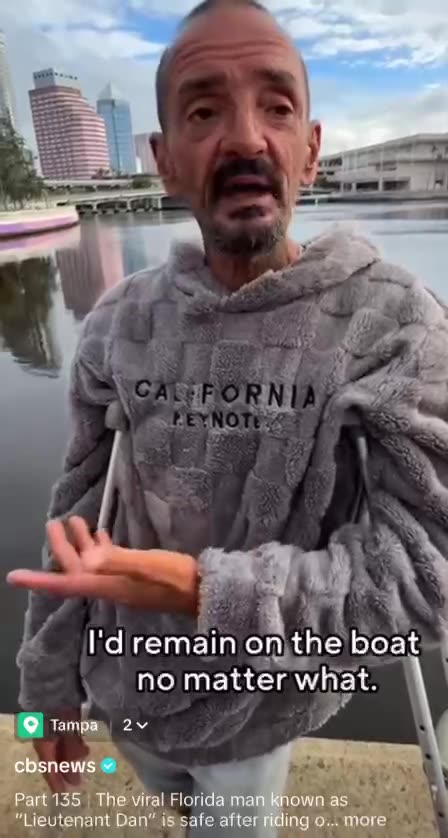 Lt Dan” describes surviving Milton on his sailboat