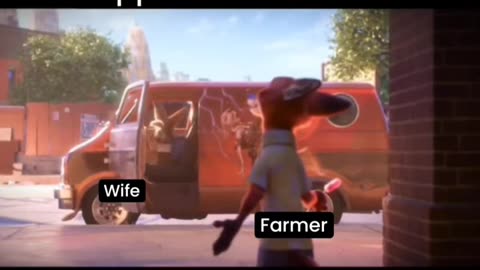 Farm wife going to work