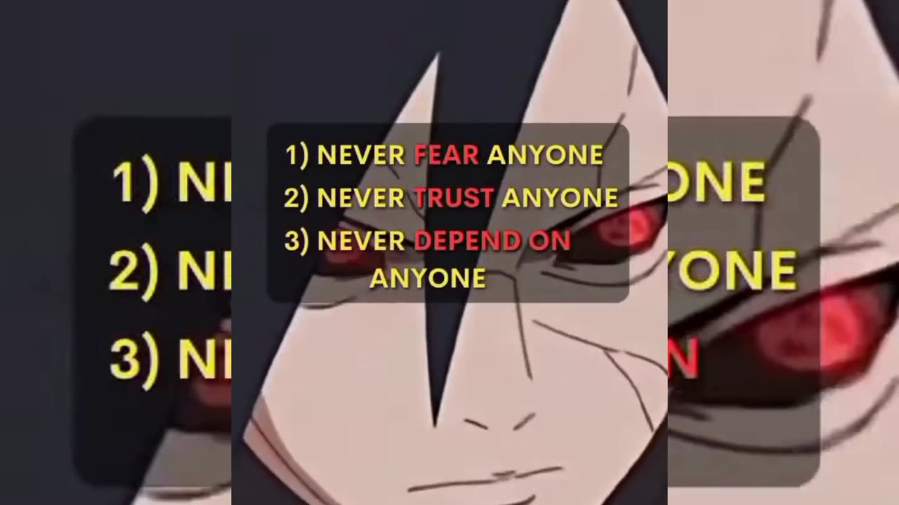 🔥Great Rules Of Madara Uchiha. #madarauchiha #animequotes