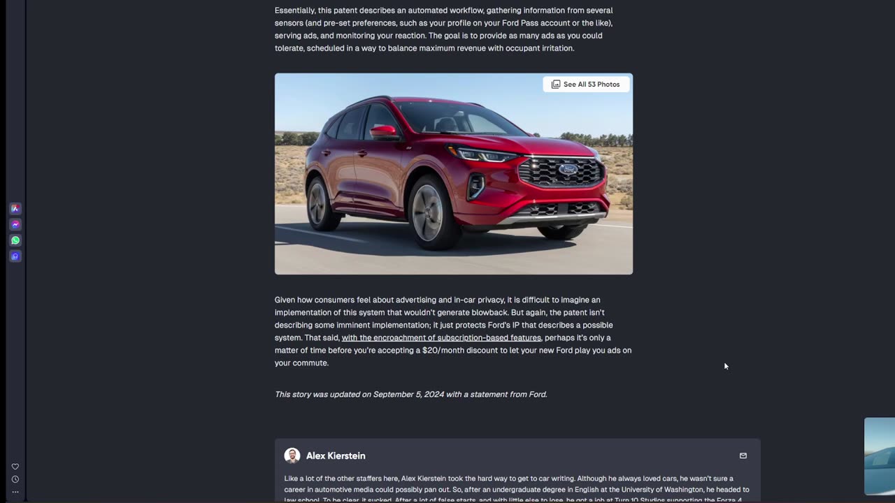 Ford's new patent: your car shows you adds!