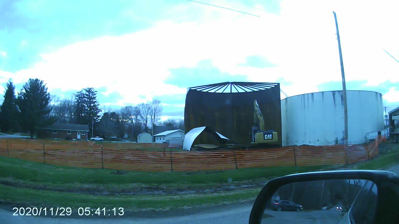 2 of 4. Ammonia Nitrate Tanks coming down after 45 years in southeast Iowa.