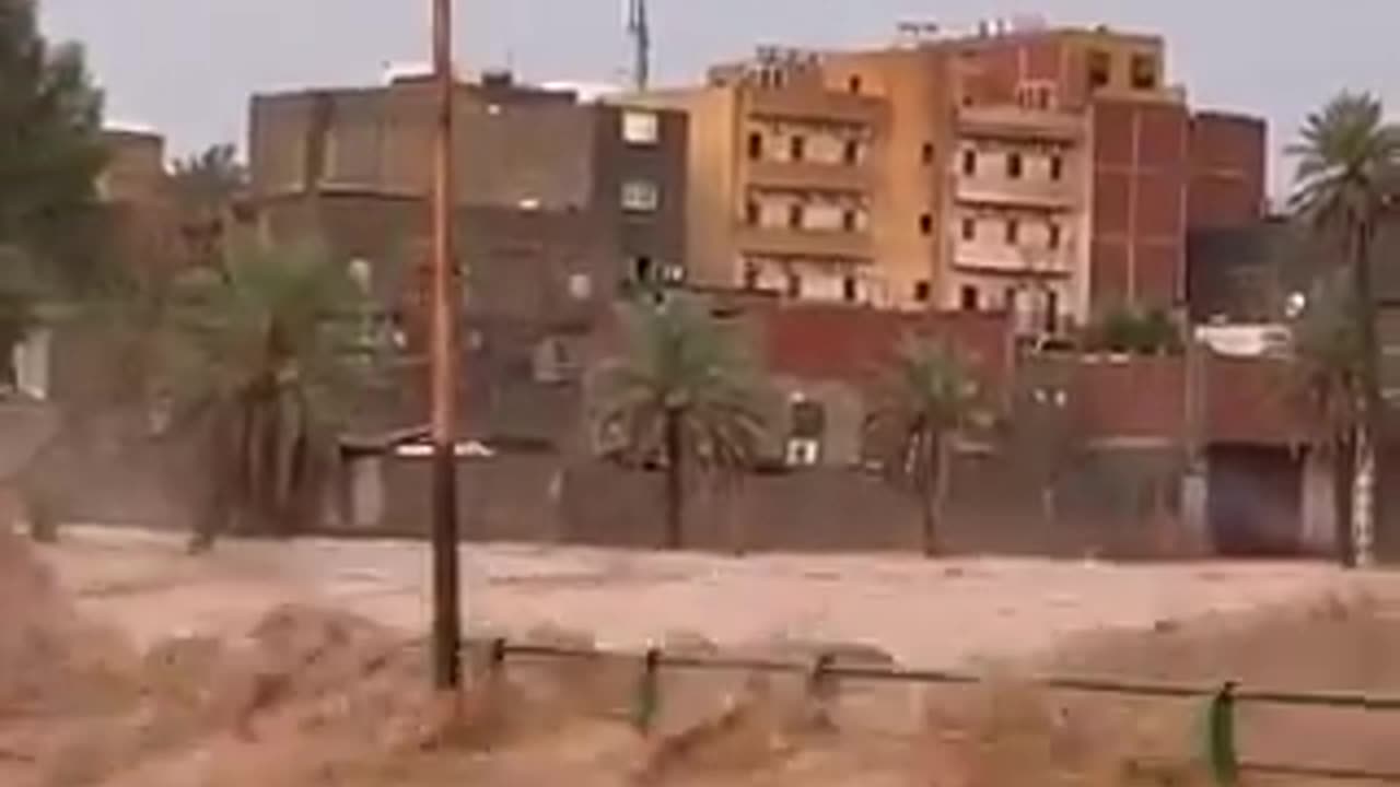 Intense downpours in Béchar, Algeria leading to widespread flooding