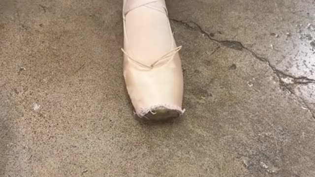 Mel mel took on the pointe shoe challenge again, this time with her new zombie toe ðŸ˜ðŸ˜‚