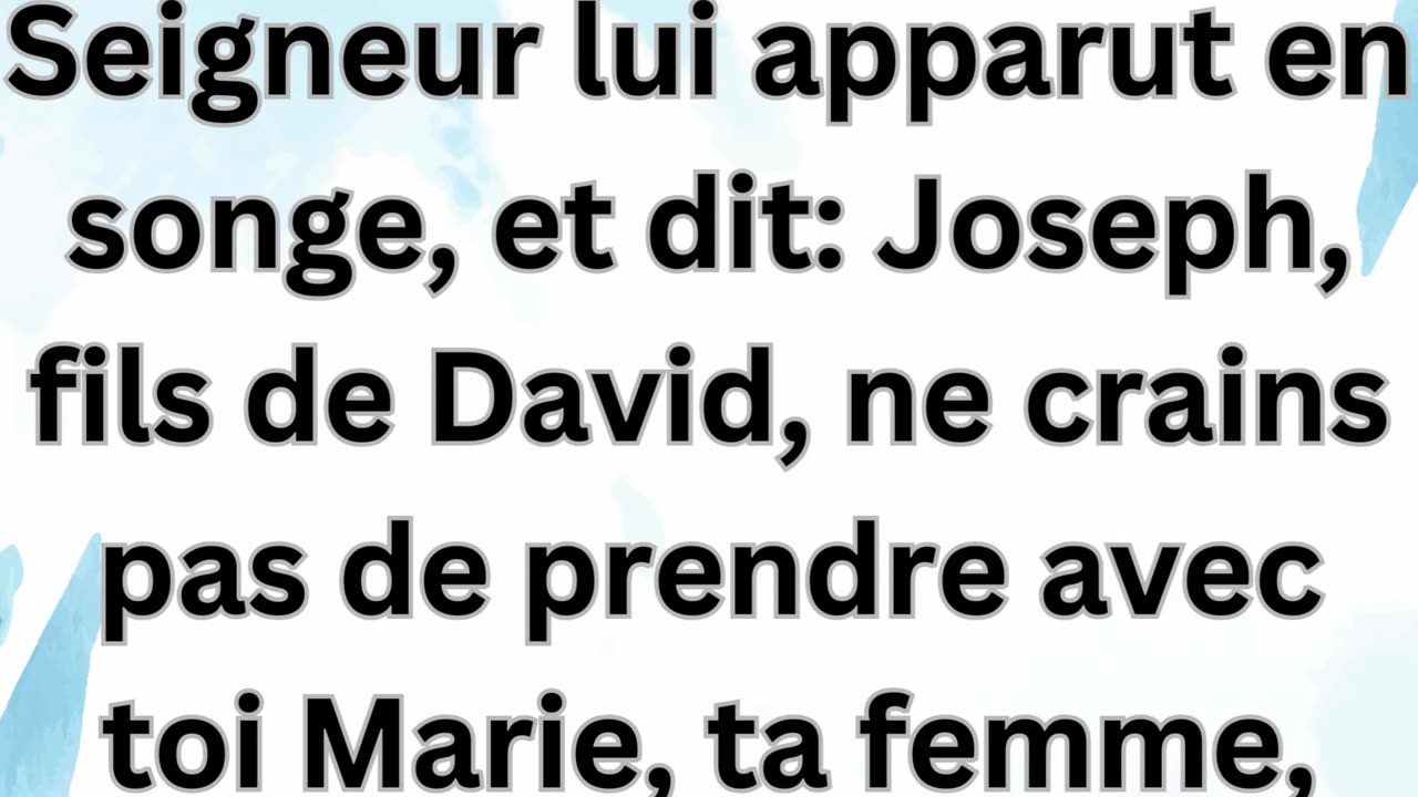 "L'Ange Parle à Joseph en Songe" Matthieu 1:20.