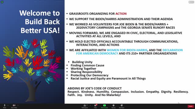 Build Back Better Meeting June 15, 2021