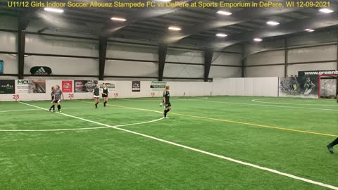 Girls Indoor Soccer U 11 12 Allouez Stampede Fc Vs DePere 12 09 2021