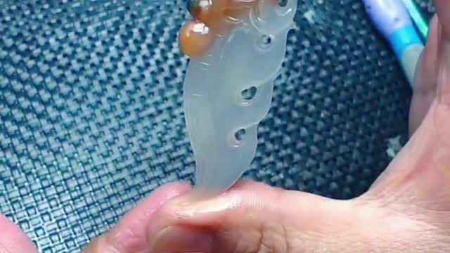 I carved a dragon tooth with stone, stone diy;