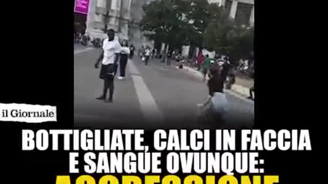 A 17-year-old boy was brutally kicked in the head by a migrant in Italy