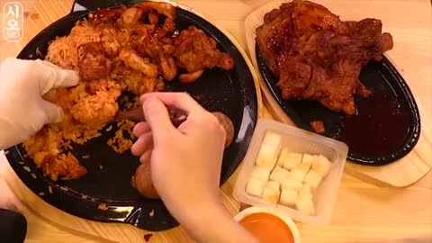Mukbang Spicy Chicken legs and rice [ASMR]