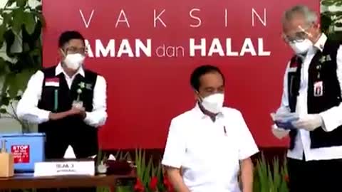 Nervous doctor Jab for Indonesia President