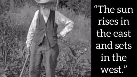 Farmer born in 1842 talks about life and change. Filmed in 1929.