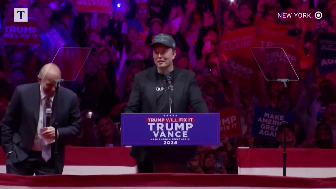 Elon Musk declares himself dark MAGA at Trump rally...