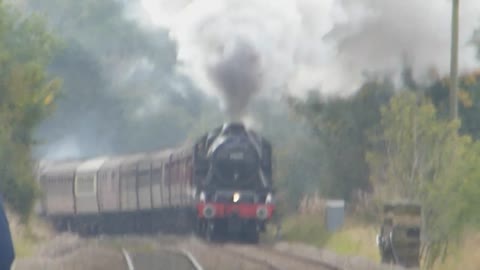 The Sherwood Forester and The Hadrian a L MS Jubilee 45690 'Leander' ' going through Settle