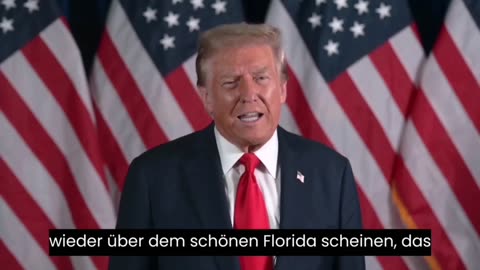 President Trump speaks to the people from Florida after the Hurricane Milton [German Subtitles]