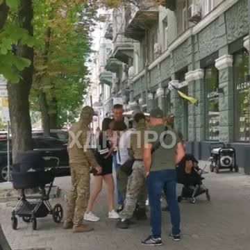 Ukrainian man abducted by the Ukrainian Zelenskyy regime, his crying wife helps him hug his baby