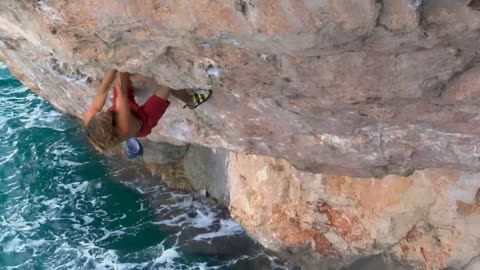 Chris Sharma's Most Spectacular Climb! First Ascent of Es Pontás, Mallorca-18