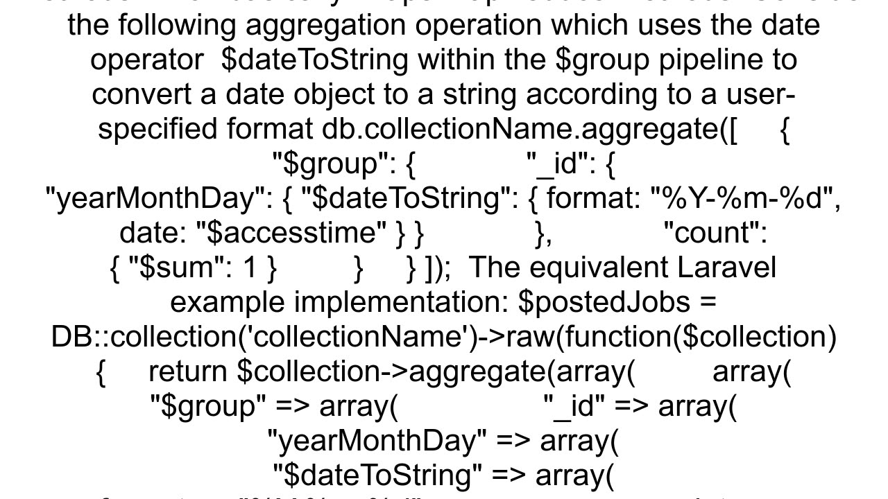 Laravel MondoDB How to count and groupBy records