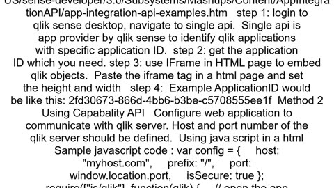 Integrate qlik sense API into my application