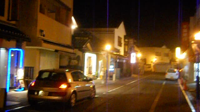 Japanese street at night Narita