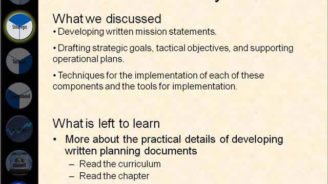 Module 4 Setting Your Goals: Tactical and Operational Goals