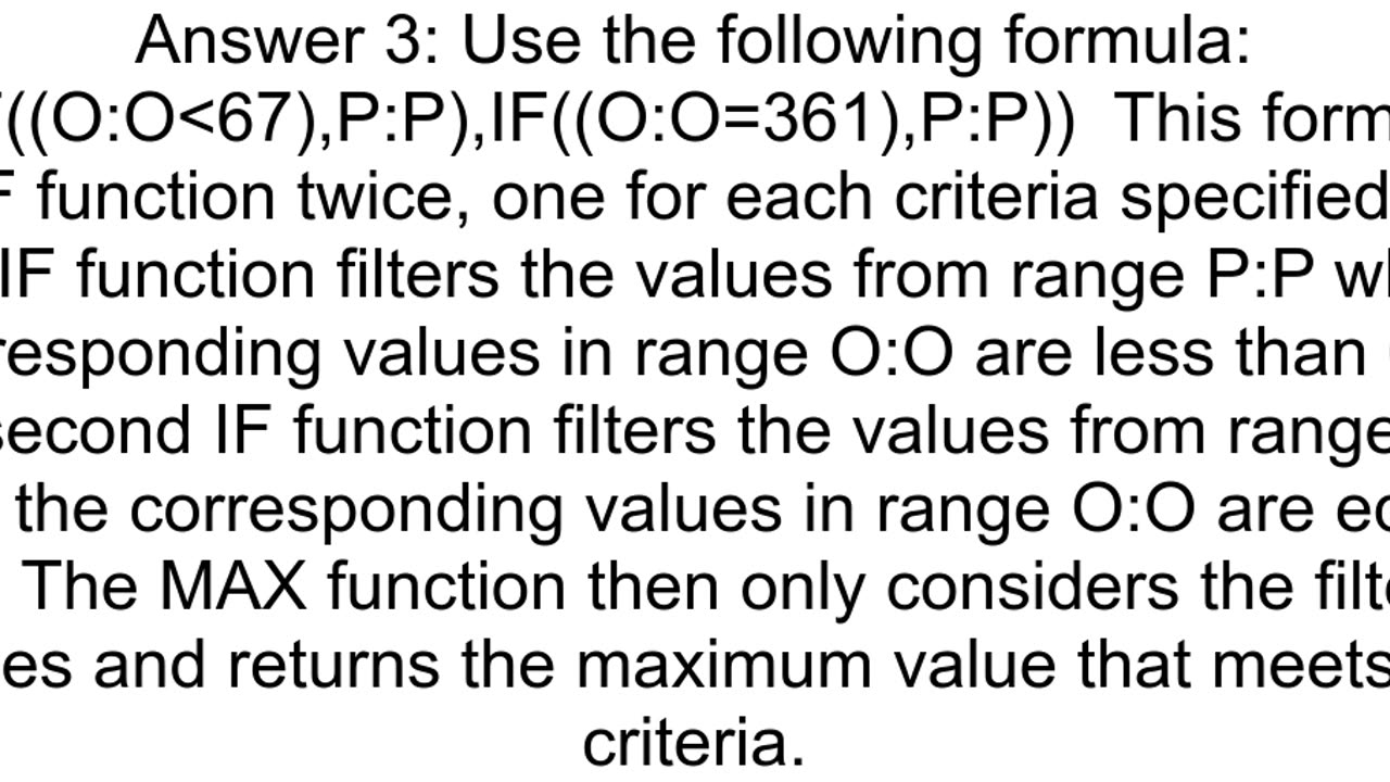 Excel Using MAXIFS with OR function