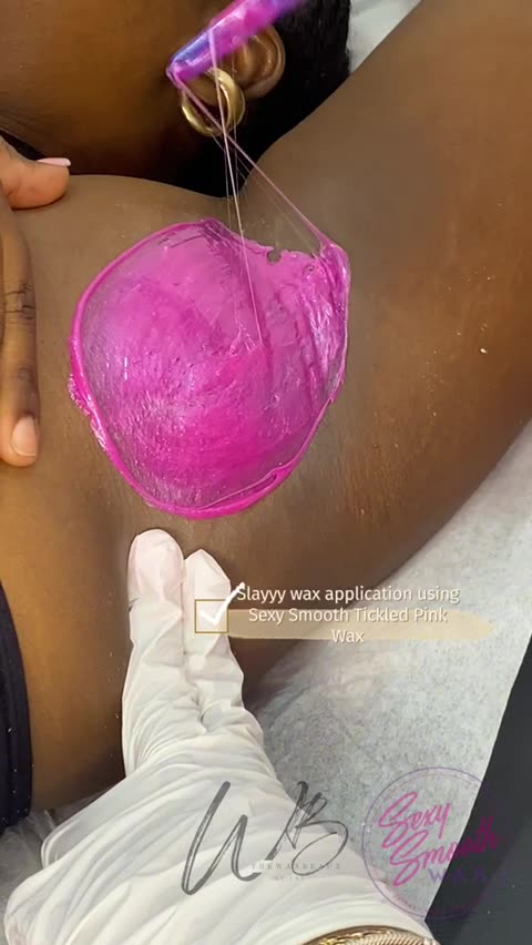 Underarm Waxing Tutorial by Caella Murdock Using Tickled Pink Hard Wax
