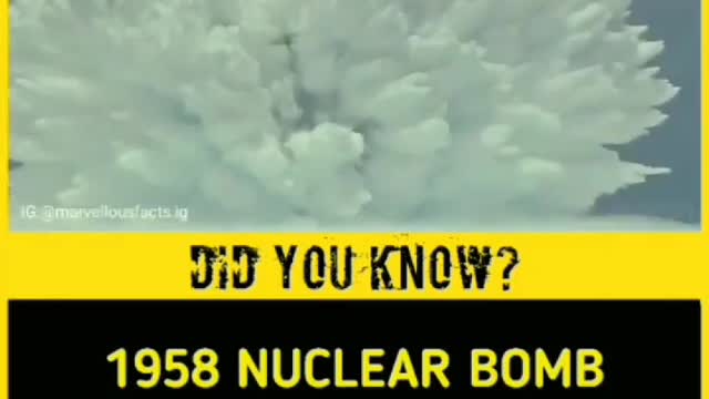 Neuclear bomb experiment in water