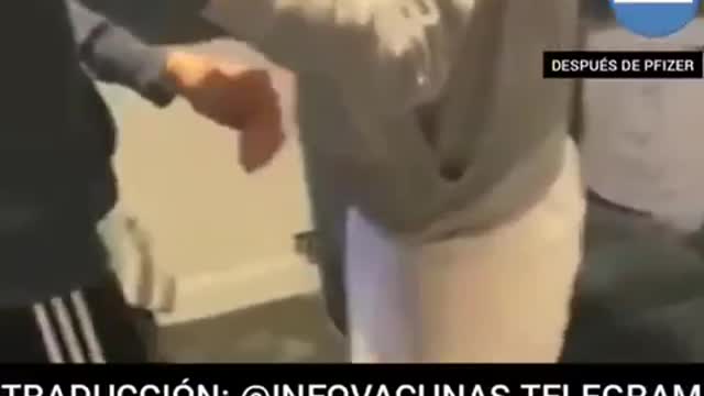 Before and after Pfizer toxic jab in this young girl