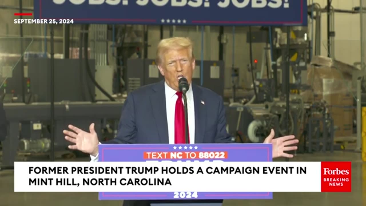 BREAKING NEWS: Trump Touts Himself As Top Job Creator, Slams Harris Economic Policies At NC Rally