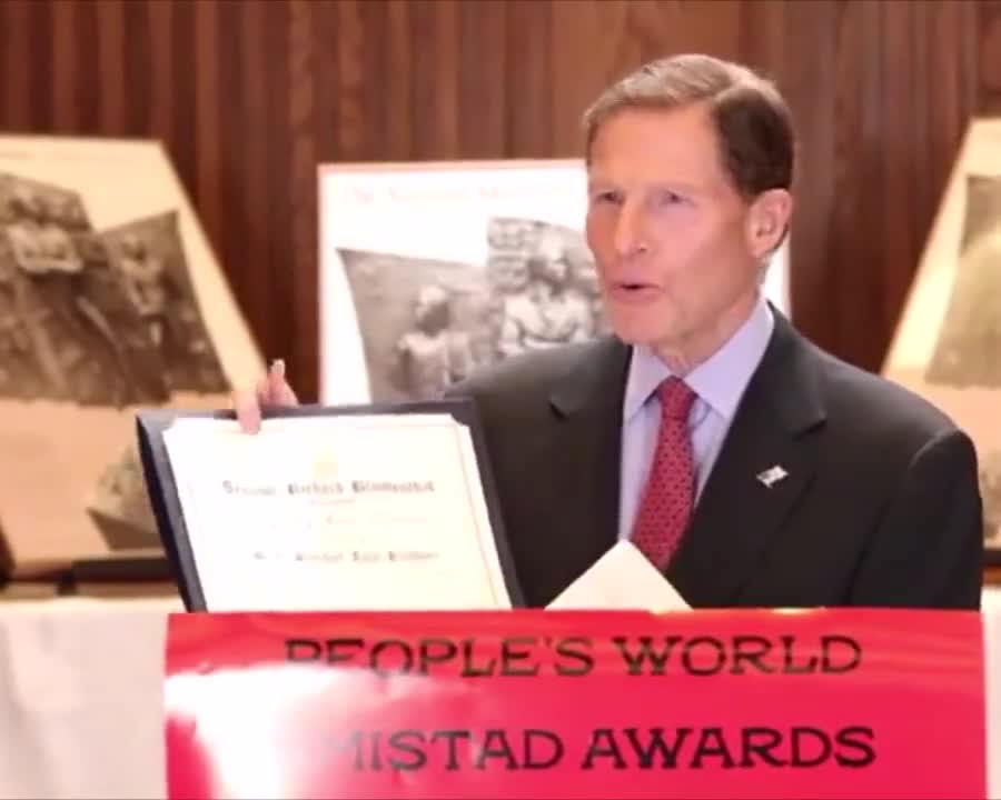 Democratic Senator Richard Blumenthal and his affiliate of Communist Party