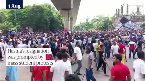Bangladesh PM flees in helicopter after mass protests