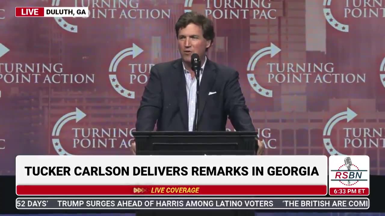 Tucker Carlson at TPUSA Rally - October 23 2024