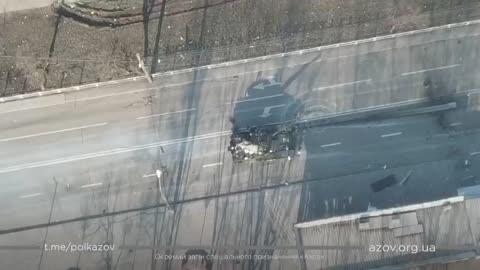 + 18 Mariupol. Destruction of a Russian-Fascist tank by soldiers