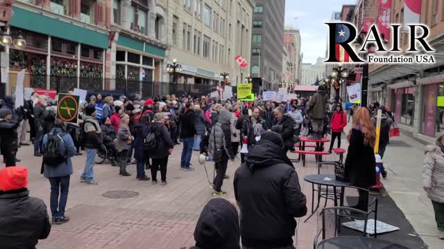 Canadian Freedom Activists March to Fake News CBC Office