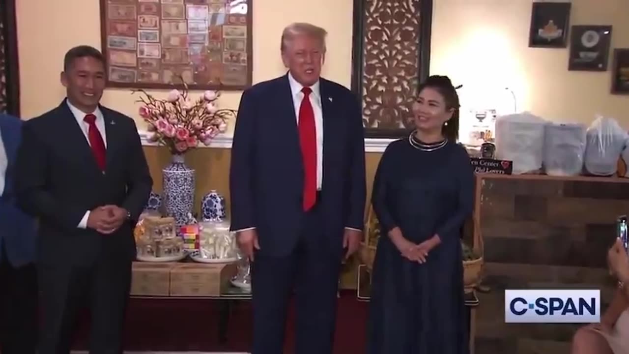"President Trump Visits Vietnamese Restaurant in Virginia with Senate Candidate Hung Cao"