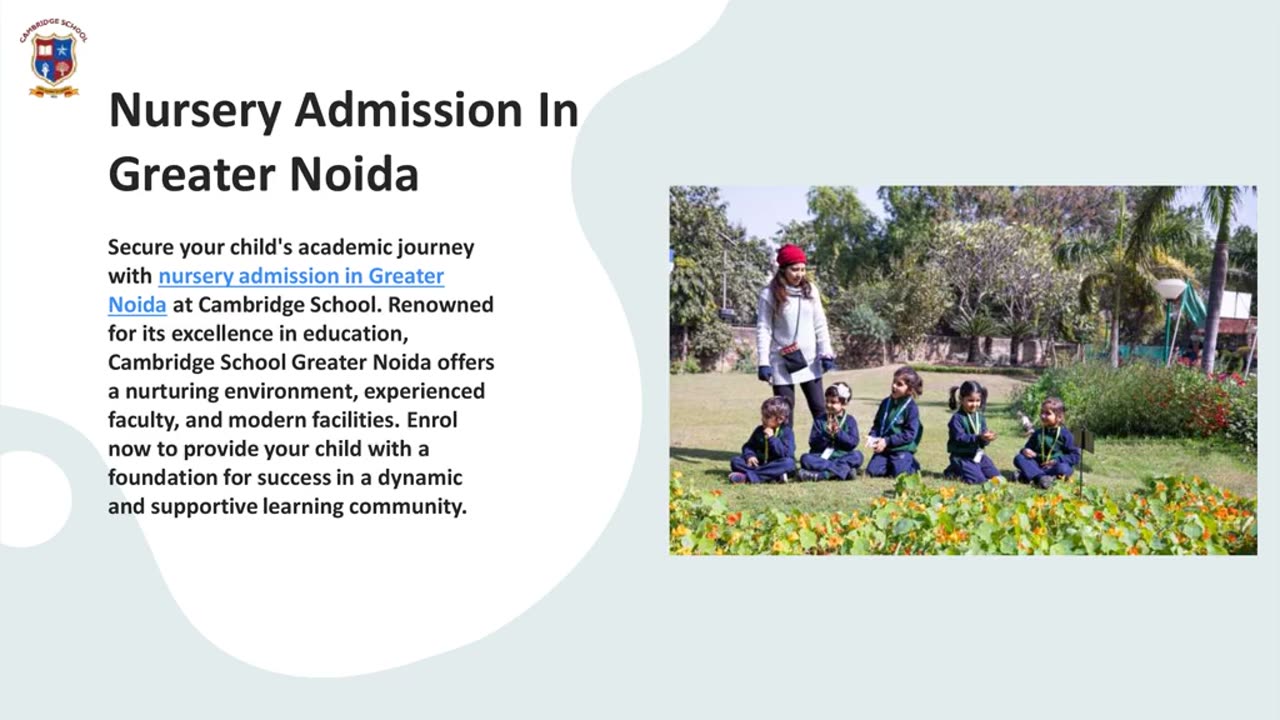 Nursery Admission In Greater Noida