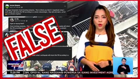 Fact CheckED:Pekeng earthquake warning