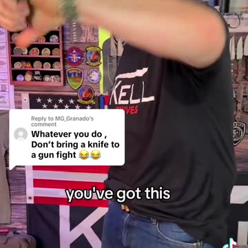 🤨Bring a Knife to a Gun Fight⁉️ #survival #protection #edc #short