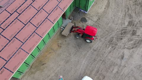 Driveway pad poured