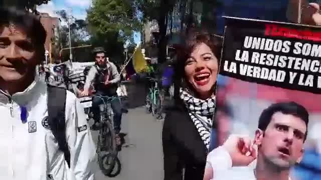 Protesta anti vacuna Covid en Cali - Colombia