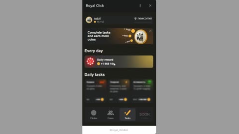 new mining mini app telegram ROYAL CLICK